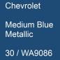 Preview: Chevrolet, Medium Blue Metallic, 30 / WA9086.